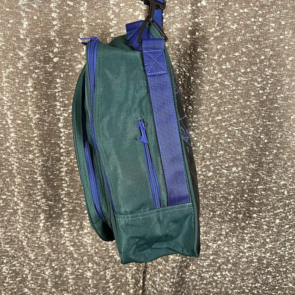 Vintage 90s Pro Kennex World Tour Gear Bag Teal Blue Crossbody Duffel Techwear
